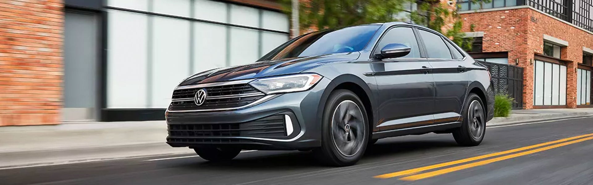 Volkswagen Jetta running on road