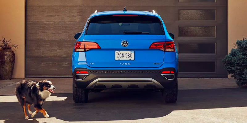 back view of Volkswagen Taos