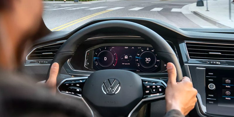 steering wheel of Volkswagen Tiguan