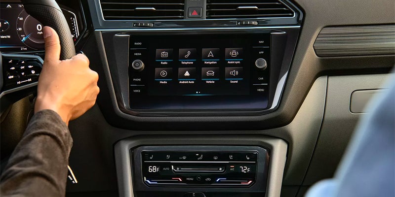 infotainment system of Volkswagen Tiguan